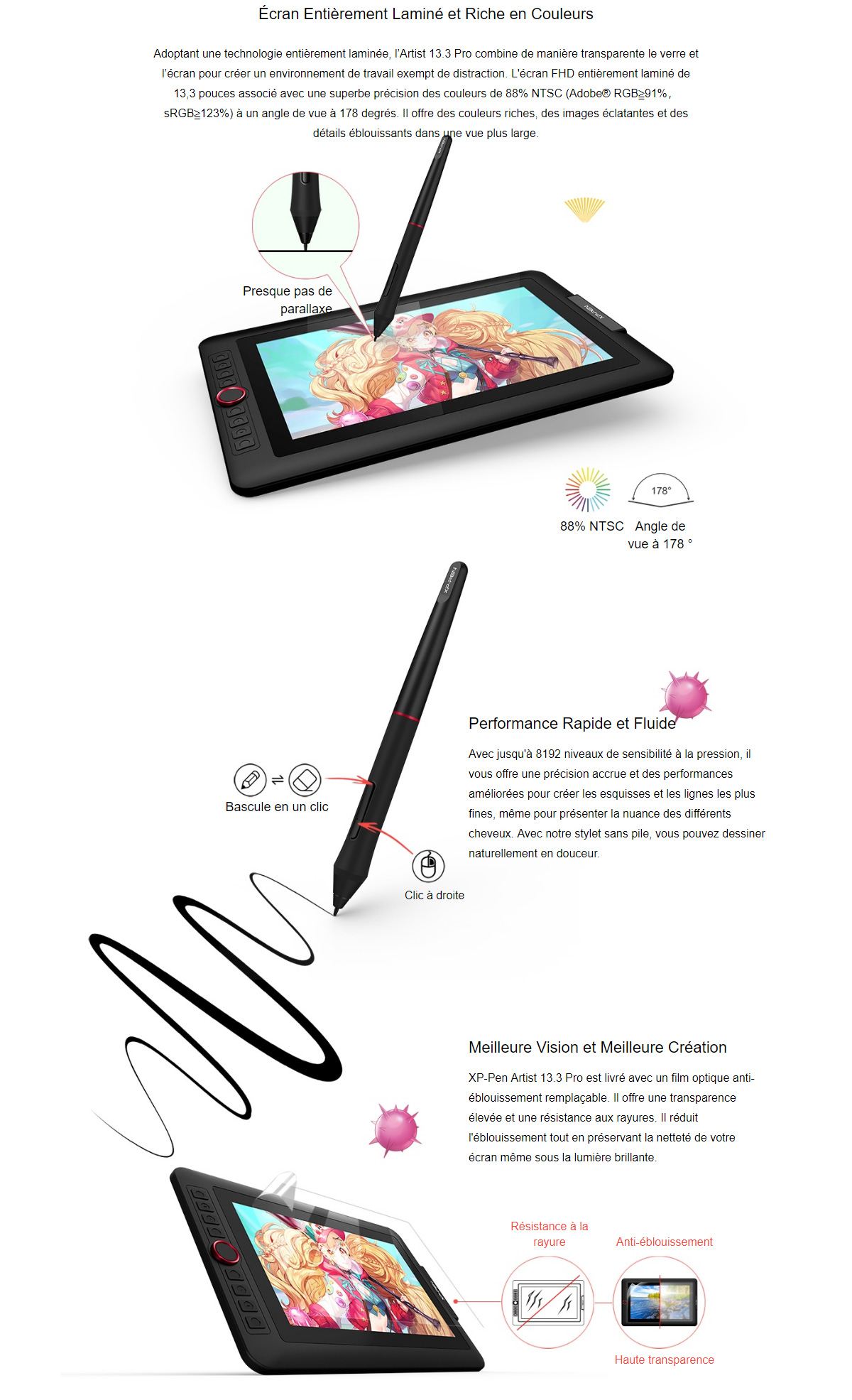 Akashi Stylet Tactile Tout Ecran Attache Tablette - Tablette graphique -  Garantie 3 ans LDLC