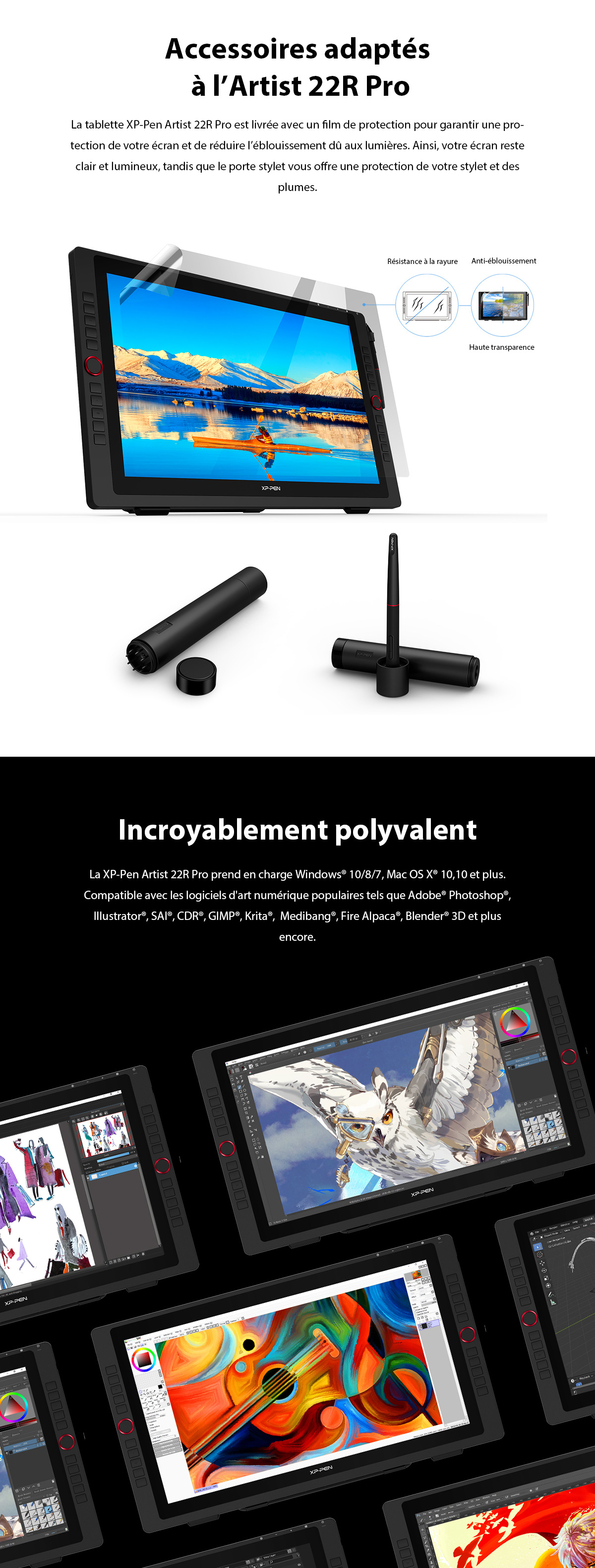 Tablette graphique XPPen avec écran interactif Display Artist 22 Pro 2e génération