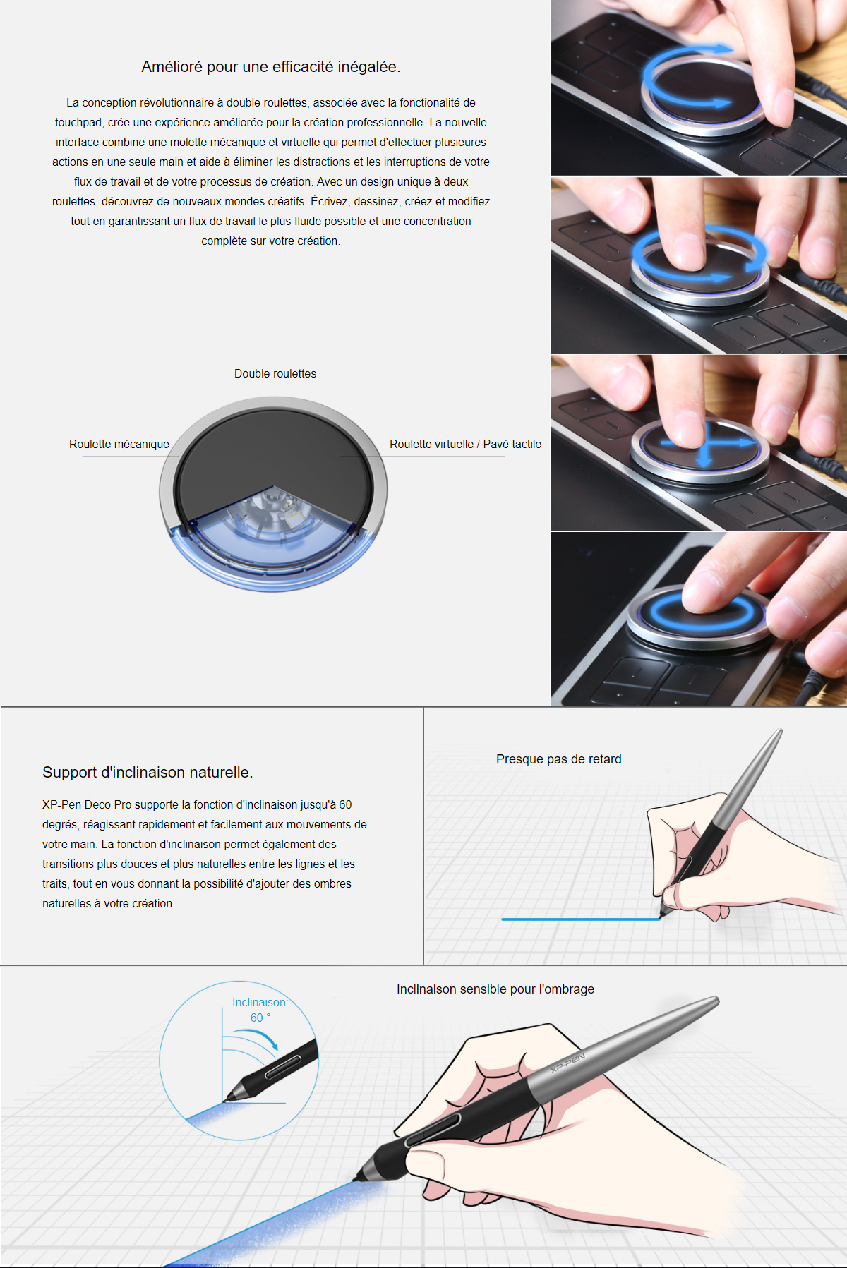XP-PEN Deco Pro Small Tablette Graphique Android 9 x 5 Pouces avec Double roulettes 8 Raccourcis Stylet à 8192 Niveaux Compatible avec Mac/Windows/Tablette et Smartphone Android