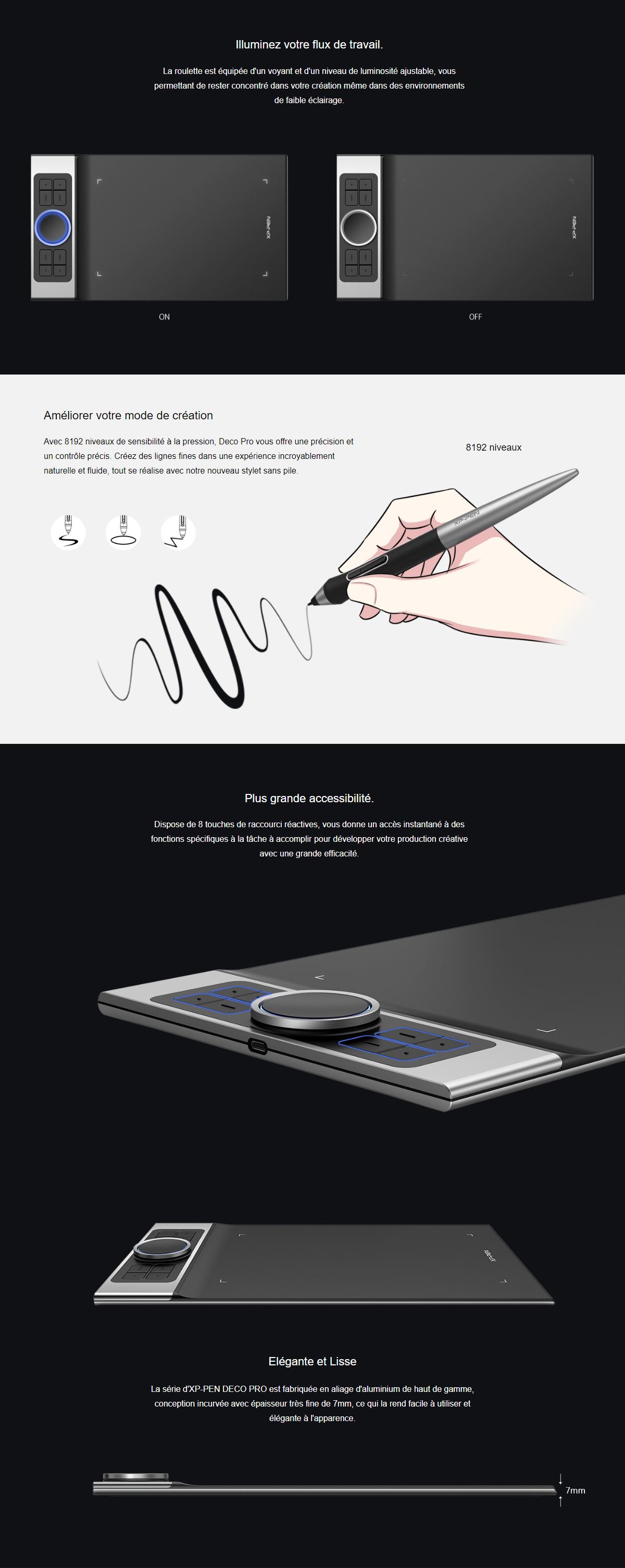 XP-PEN Deco Pro Small Tablette Graphique Android 9 x 5 Pouces avec Double roulettes 8 Raccourcis Stylet à 8192 Niveaux Compatible avec Mac/Windows/Tablette et Smartphone Android